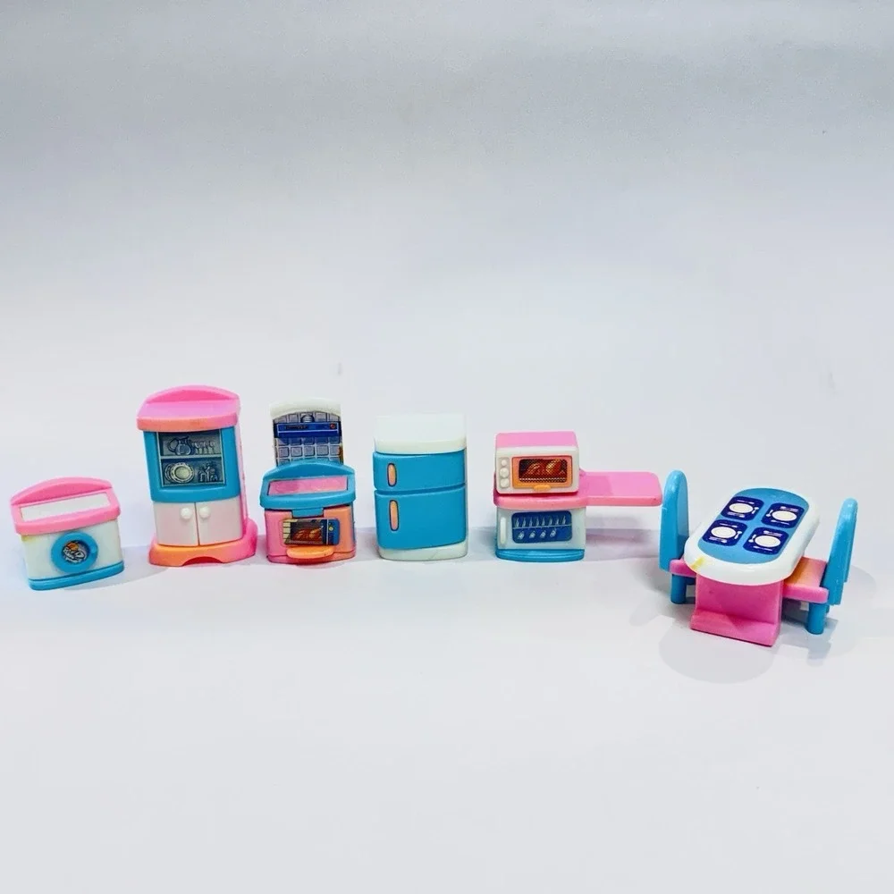 Vintage 90s Toys R Us‎ Geoffrey My Sweet Home 9pc Kitchen Doll House Furniture